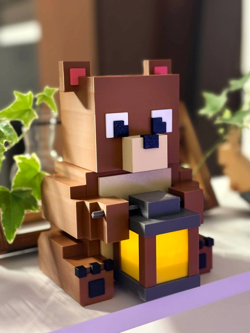 Gấu nâu Minecraft đổ bộ🐻💡🧱