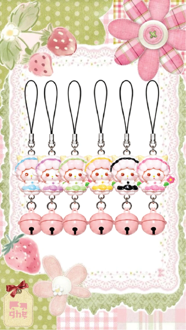 SET 6 PHONE CHARM DÂU TÂY